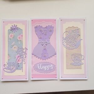 Elegant Pastel Greeting Card Set , 3D Desing